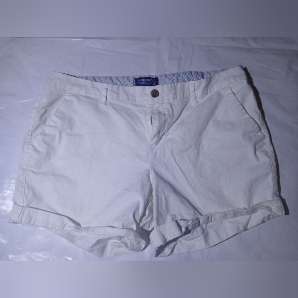 Old Navy White Chino Shorts | Size 14 | Like New Summer Classic